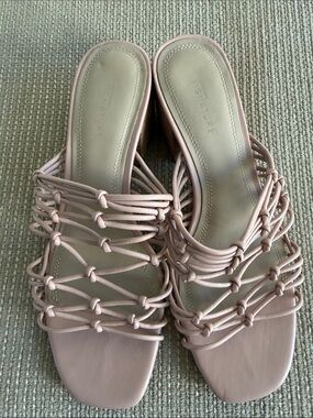 Nordstrom Dusty Pink Knotted Strap Slide Mules